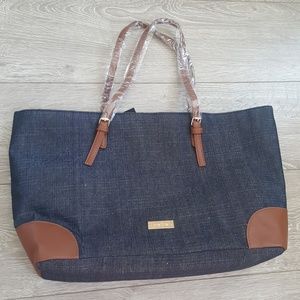 Bebe Debbie denim large tote